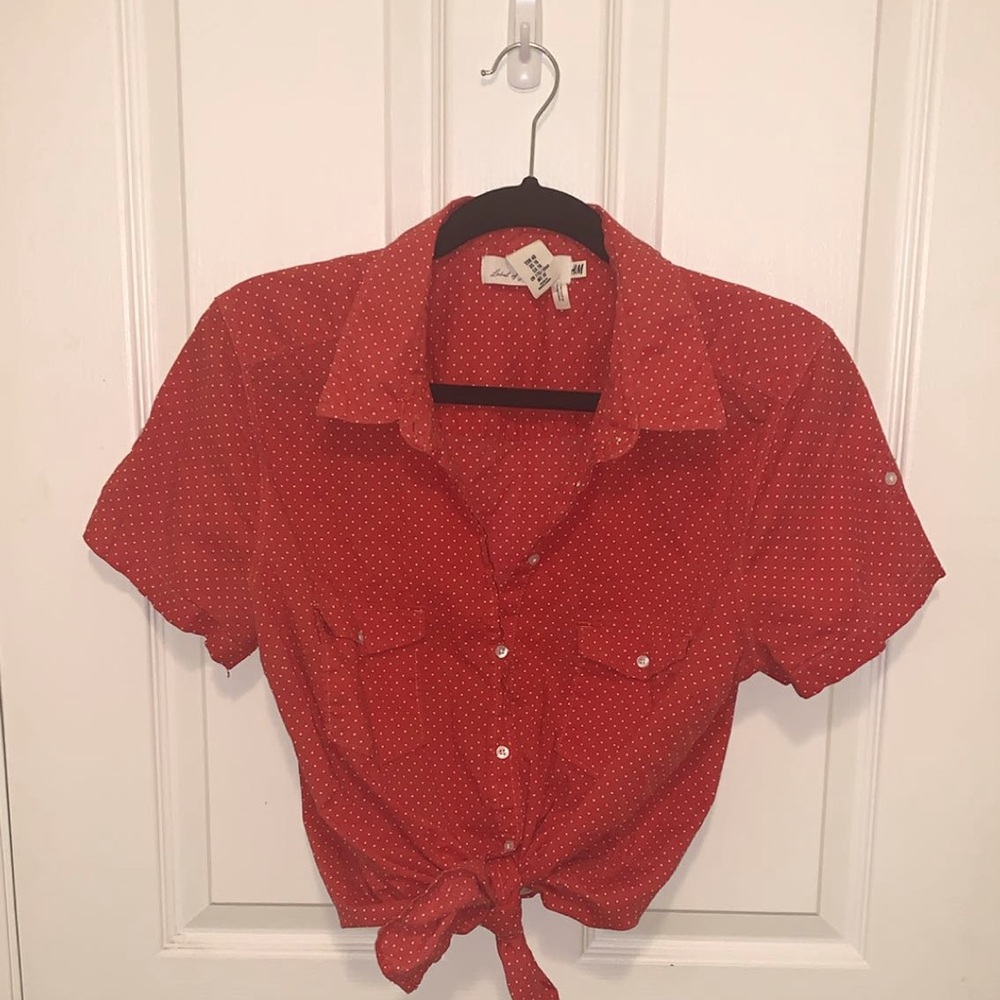 Polka Dot Button Up